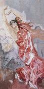 Joaquin Sorolla Long red dance France oil painting artist
